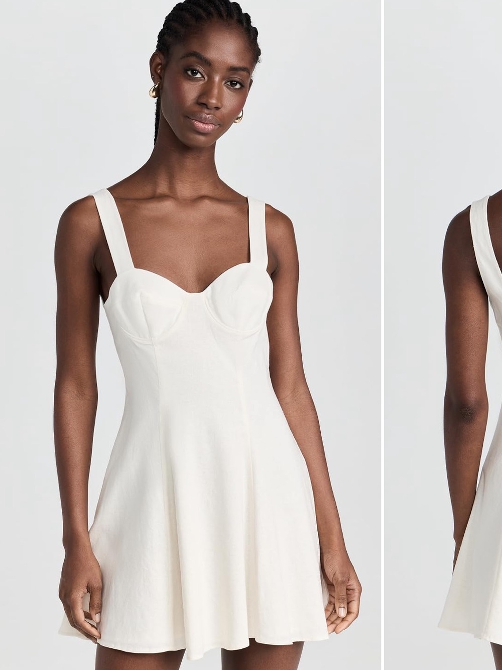 SOLID & STRIPED Cream Fit-and-Flare Mini Dress- Carolina dress